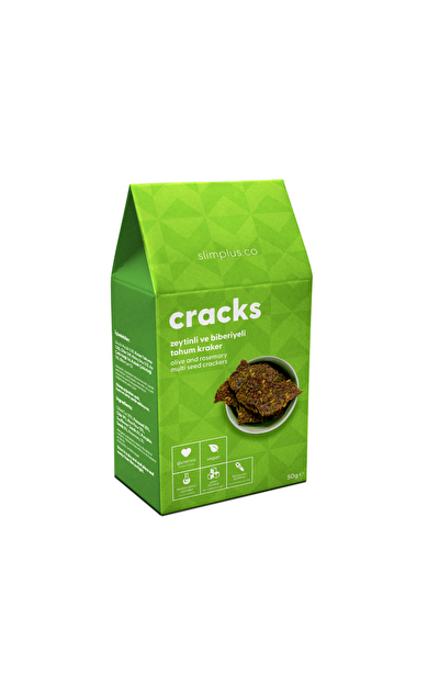SLİMPLUS Zeytin Biberiyeli Glutensiz Cracks Tohum Kraker 50g