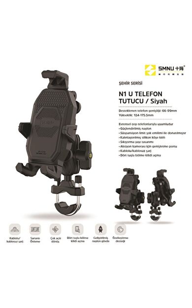 Smnu N1 Telefon Tutucu Siyah
