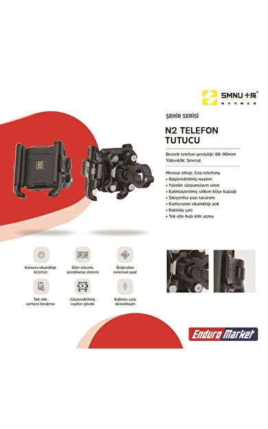 Smnu N2 Telefon Tutucu Siyah
