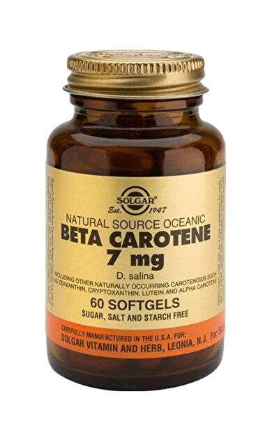 Solgar Beta Carotene 7 mg 60 Kapsül
