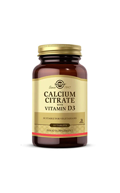 Solgar Calcium Citrate with Vitamin D3 60 Tablet