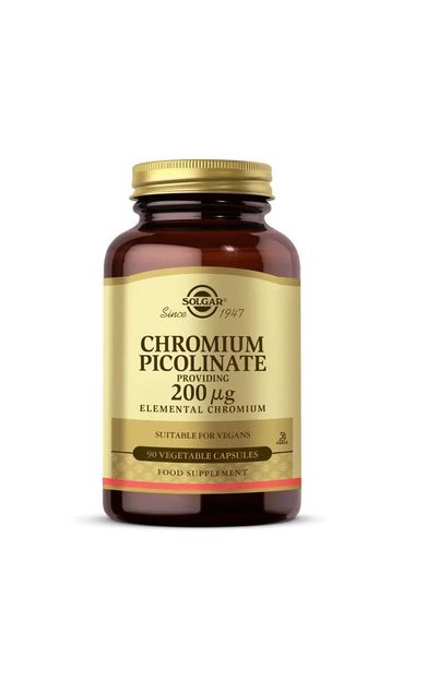 Solgar Chromium Picolinate 200mcg 90 Vegi Kapsül