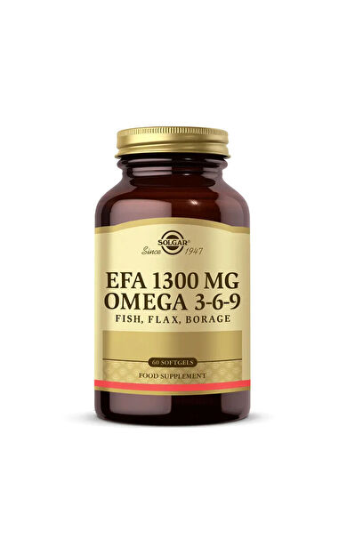 Solgar EFA 1300 mg Omega 3-6-9 60 Yumuşak Jelatinli Kapsül