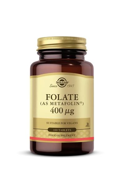 Solgar FOLATE (Metafolin) 400 MCG 100 Tablet