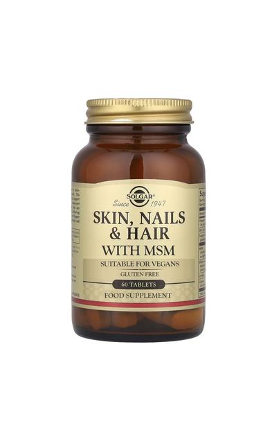 Solgar Formula Skin, Nails Hair With Msm Takviye Edici Gıda 60 Tablet