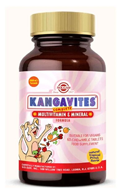 Solgar Kangavites Tropikal Meyve Aromalı 60 Tablet
