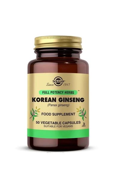 Solgar Korean Ginseng (Panax Ginseng) 50 Kapsül