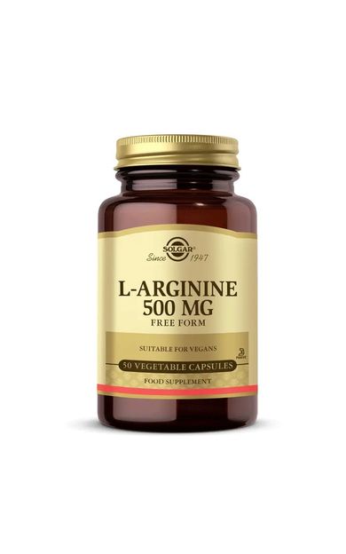 Solgar L-Arginine 500 mg 50 Vegi Kapsül