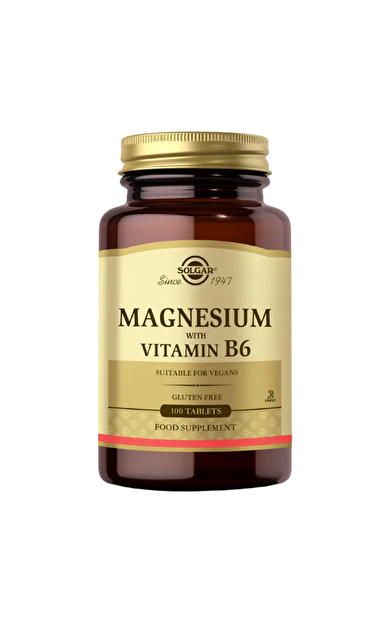 SOLGAR Magnesium with Vitamin B6 100 Tablet