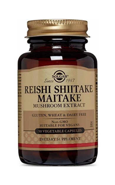 Solgar Reishi Shiitake Maitake Mushroom Extract 50 Kapsül