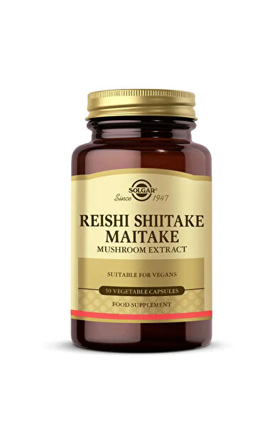 Solgar Reishi Shiitake Maitake Mushroom Extract 50 Kapsül