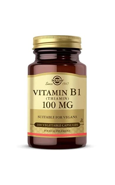 Solgar Vitamin B1 Thiamin 100 mg 100 Vegetable Kapsül