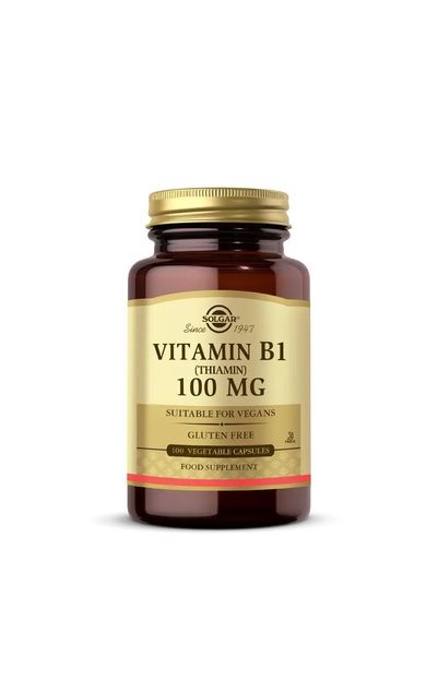Solgar Vitamin B1 - Thiamin 100mg 100 Kapsül