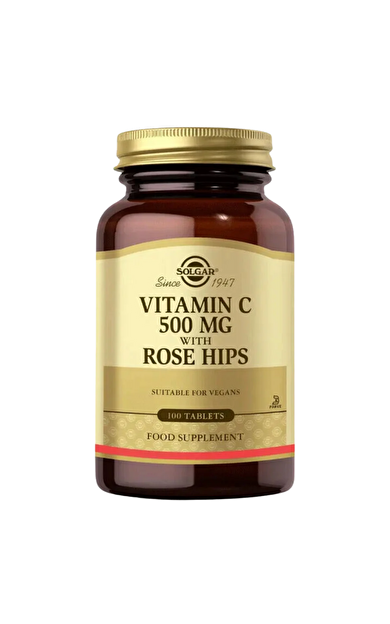 SOLGAR Vitamin C 500 mg with Rose Hips 100 Tablet
