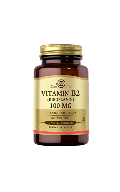 SOLGAR Vitamin B2 (Riboflavin) 100 mg 100 Kapsül