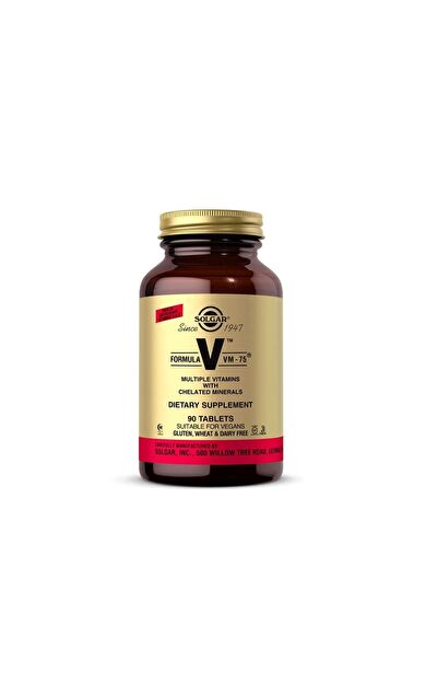 Solgar Vm-75 Multivitamin 90 Tablet -SKT:02/2029