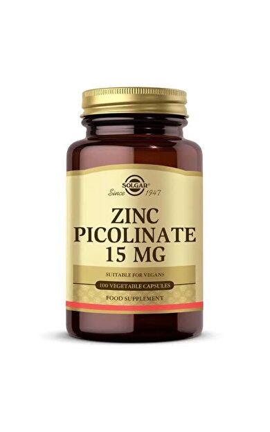 Solgar Zinc Picolinate 15 Mg 100 Kapsül