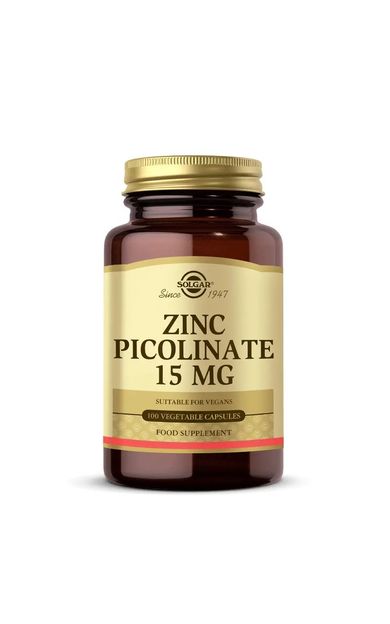 Solgar Zinc Picolinate 15mg 100 Kapsül