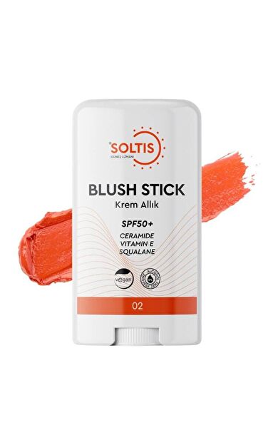 Soltis Nemlendirici Stick Allık SPF50+ Şeftali Tonu 02, 15 gr