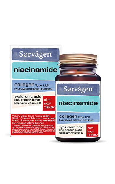 Sorvagen Niacinamide Collagen Hyaluronic Acid 60 Tablet