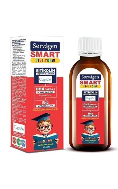 Sorvagen Smart Sıvı Form Stikolin Takviye Edici Gıda 150 Ml-SKT: 12/2028