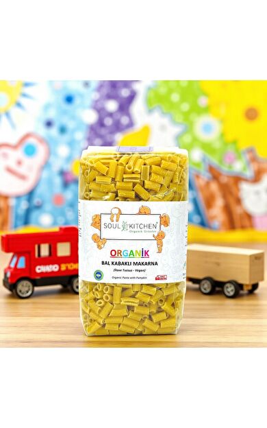 Soul Kitchen Organik Bal Kabaklı Makarna 330gr (İlave Tuzsuz) (Vegan)