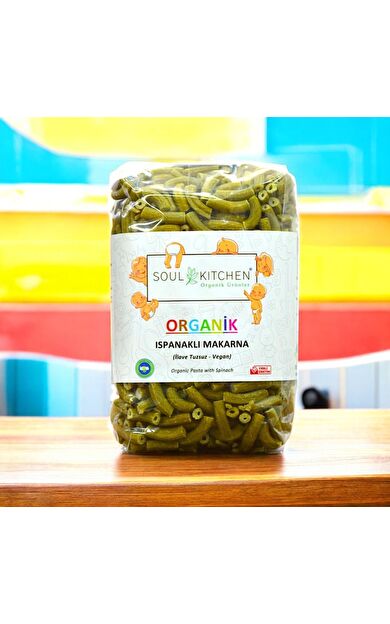 Soul Kitchen Organik Ispanaklı Makarna 330gr (İlave Tuzsuz) (Vegan)