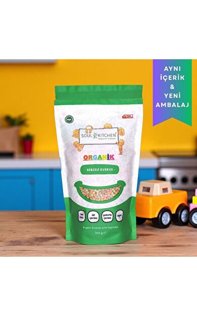 Soul Kitchen Organik Sebzeli Kuskus 300gr (İlave Tuzsuz) (Vegan)
