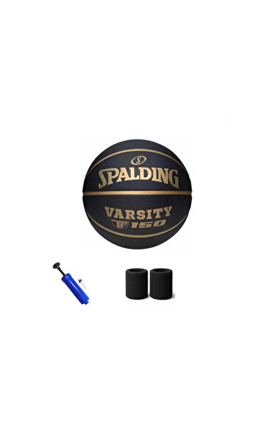 Spalding Basketbol Topu Varsity Black Gold TF-150 Size:7 + Pompa + 2 Bileklik