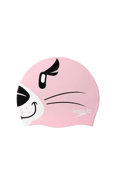 Speedo Printed Cap iu Lts Pink/Blk Çocuk Bonesi 8-00232614670 Pembe