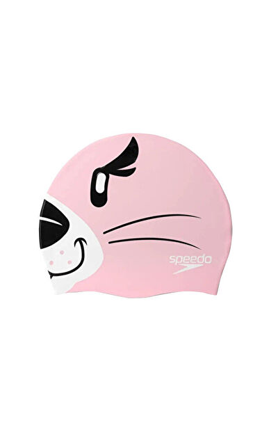 Speedo Printed Cap iu Lts Pink/Blk Çocuk Bonesi 8-00232614670 Pembe