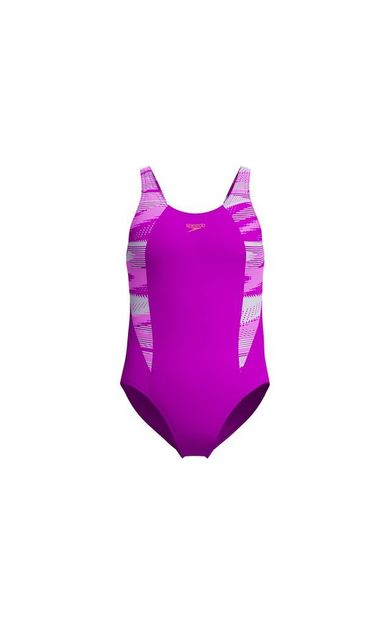 Speedo Hyperboom Splice Muscleback Jf Pink Kız Çocuk Mayosu 8-00372918627 Pembe