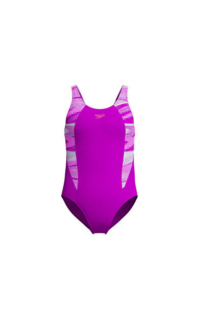 Speedo Hyperboom Splice Muscleback Jf Pink Kız Çocuk Mayosu 8-00372918627 Pembe