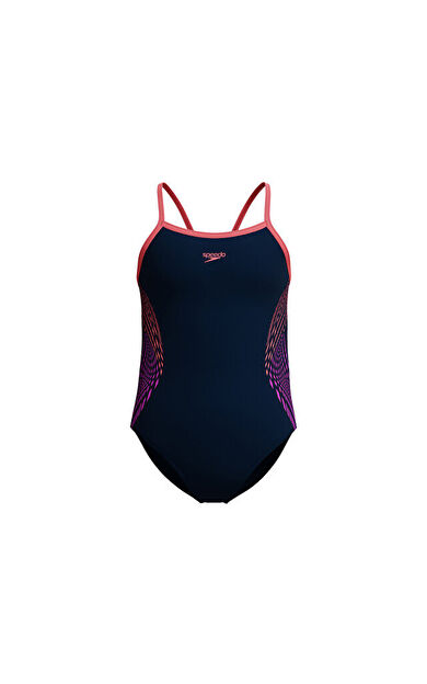 Speedo Plmt Pt Tstrp Msclbck 1Pc Jf Orange Kız Çocuk Mayosu 8-00374918375 Turuncu
