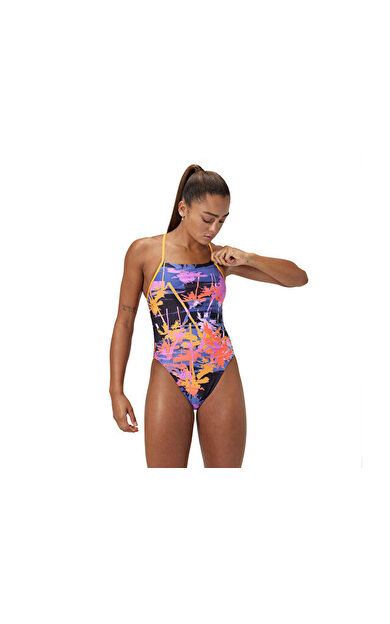 Speedo Alov Digi Lat Tbk Af 1Pc Assorted Kadın Yüzücü Mayosu 8-00406417974 Renkli
