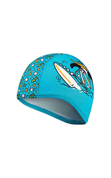 Speedo Printed Poly Cap iu Blue/Green Çocuk Bonesi 8-1224114675 Mavi