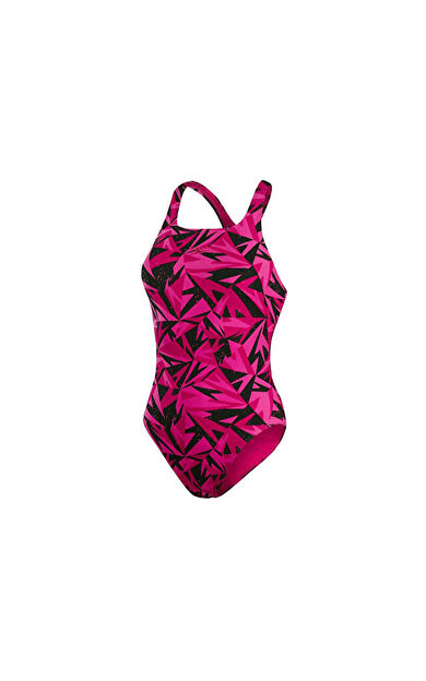 Speedo Hyper Boom Logo Mdlt Kız Çocuk Yüzücü Mayosu 8-12858G720 Pembe