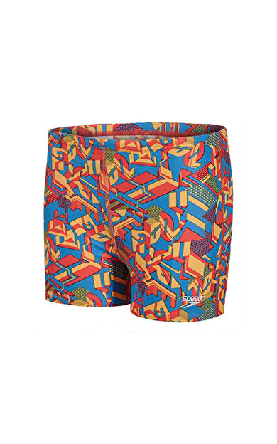 Speedo Erkek Çocuk Mayosu Renkli Alv Asht Jm Blue Red 8-33162B487