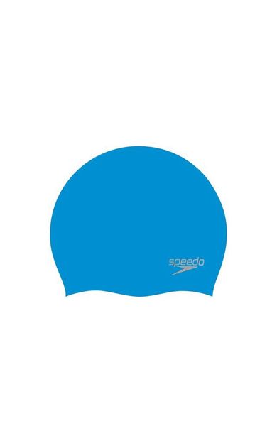 Speedo Moulded Silc Cap Au Blue/Silver Çocuk Bonesi 8-70984D437 Mavi