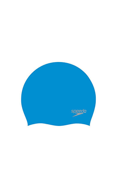 Speedo Moulded Silc Cap Au Blue/Silver Çocuk Bonesi 8-70984D437 Mavi