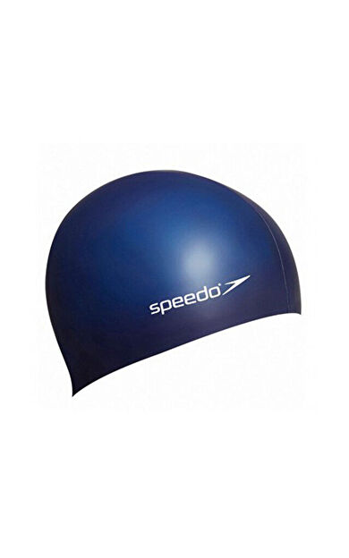 Speedo Plain Flat Silicone Cap Bone 8-709910011 Mavi