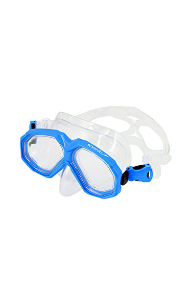 Speedo Au Dual Lenses Mask With Snrkl Blu/Blk Unisex Yüzücü Gözlüğü SOL25002C-TCBK Mavi