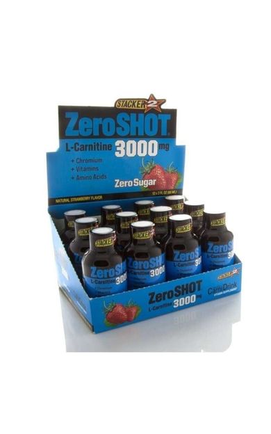 Stacker Europe Stacker2 Zero Shot L-carnitine 3000 mg 12 Adet Çilek Aromalı