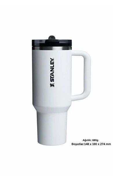 The Quencher ProTour Flip Straw Tumbler Pipetli Termos 1,18L/40Oz Beyaz 10-12486-0755