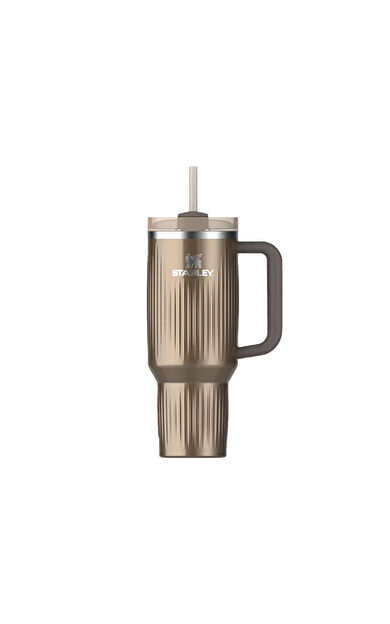 Stanley The Quencher H2.0 Fluted Tumbler 1.18L Pipetli Termos 10-13002-0130 Kahverengi