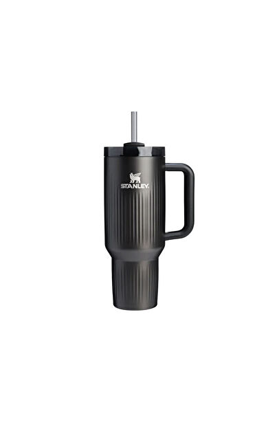 Stanley The Quencher H2.0 Fluted Tumbler 1.18L Pipetli Termos 10-13002-0132 Siyah