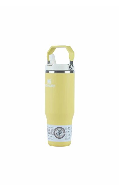 The IceFlow Flip Straw 2.0 Pipetli Termos Bardak 0,89L/30Oz Sarı 10-13424-0219