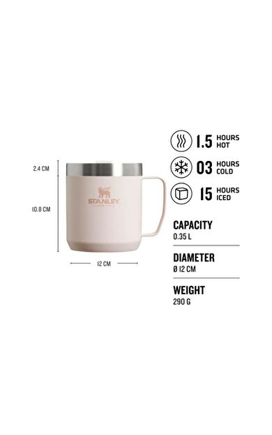 Stanley Classic The Legendary Camp Mug | 0.35L / 12oz Pembe 10-09366-271