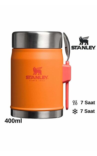 Stanley Classic The Legendary Food Jar+Spork Kaşıklı Yemek Termosu | 0.4L / 14oz Turuncu 10-09382-114