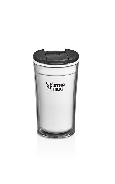 Star Termos Star Mug 250 ml Opak Seri - Beyaz ( Piknik Kamp Outdoor Ofis Otel Kafe Okul Kampüs )